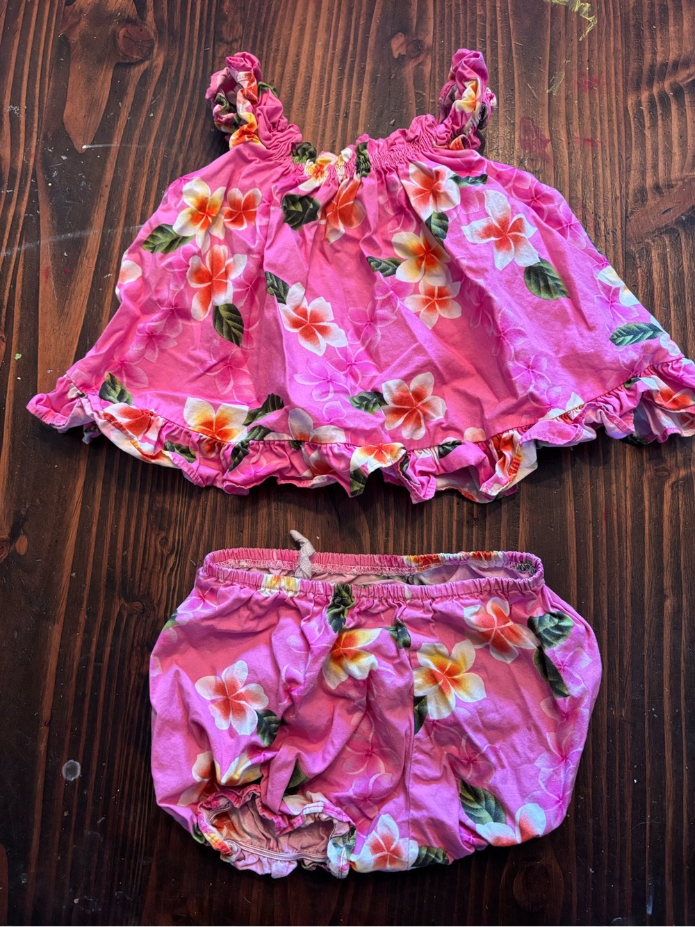 Pink Floral Baby Two-Piece Set - Kids Accessories
